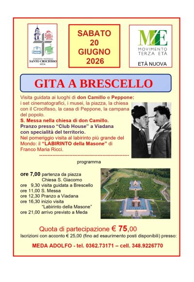 COMUNITA’ PASTORALE SANTO CROCIFISSO MEDA – GITA A BRESCELLO